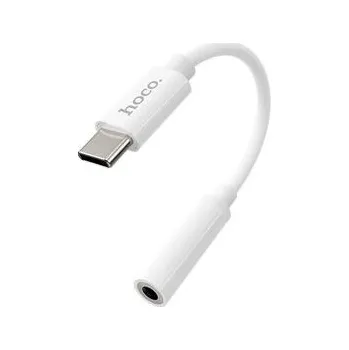 Adaptér USB‑C na 3,5mm jack AUX Hoco LS30, bílý - Hoco + zdarma možnost vyzkoušet a vrátit zboží do 30 dní