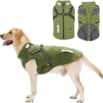 Kosmetika pro psa Psí kabát, zimní psí bunda, nepromokavá a větruodolná s ochranou břicha, venkovní zimní kabát/vesta