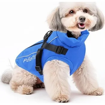 Kosmetika pro psa Psí bundy PcEoTllar nepromokavé na zimu, reflexní psí kabát s postrojem pro malé psy, teplá bunda