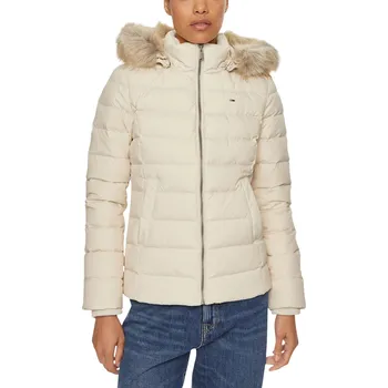 Tommy Hilfiger zimní bunda s kapucí Tommy Hilfiger Jeans krémová 3502657
