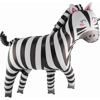Fóliový balónek ZEBRA Zvířata Narozeniny ZOO 80x78cm