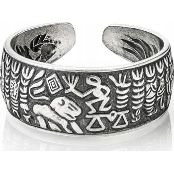 Přívěsek PRSTÝNEK STŘÍBRNÝ OBRUČ ZNAMENÍ ZVĚROKRUHU STŘÍBRO 925 VELIKOST 18 JAKO RYTOSZTUKA