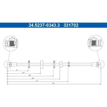 Brzdová hadice Brzdová hadice ATE 24.5237-0343.3
