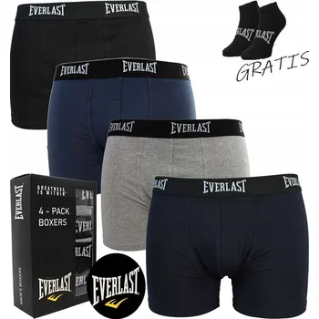 Boxerky EVERLAST Bavlněné pánské boxerky 4-BALENÍ v krabičce slipy 2XL + PONOŽKY