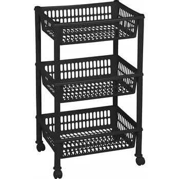 regál Koupelnový regál Plast Team Jumbo Eco 29 x 39,4 x 68,5 cm černý