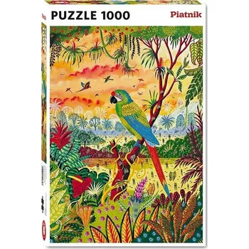 Puzzle Puzzle Piatnik 1000 dílků Puzzle Ara Zelená 1000