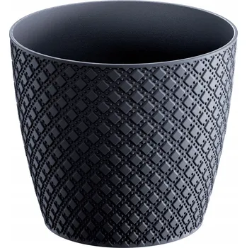 Květináč Plast Květináč černý, šedý Prosperplast 15,7 cm x 15,7 x 13,8 cm