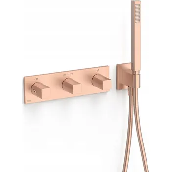 Vodovodní baterie TRES Vanová/sprchová souprava B-SYSTEM, matné růžové zlato 30725301OPM