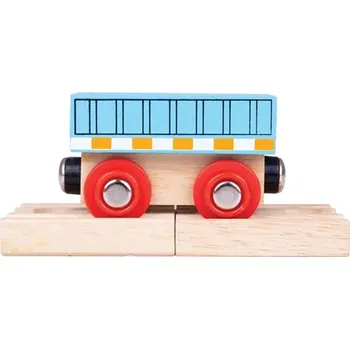 Vláček a vláčkodráha Bigjigs Rail Vagón modrý