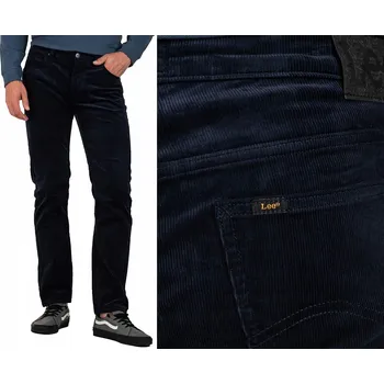 Pánské džíny LEE DAREN manšestrové rovné džíny straight ZIP FLY W38 L32 tmavě modré