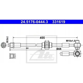 Brzdová hadice ATE 24.5176-0444.3 Brzdová hadice
