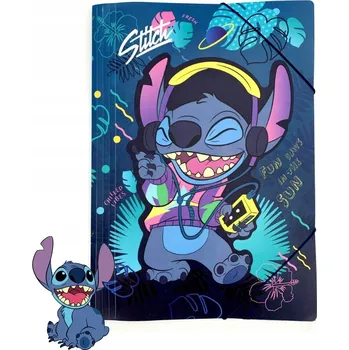 Velká plastová složka A3 s gumou Disney Blue Stitch CoolPack