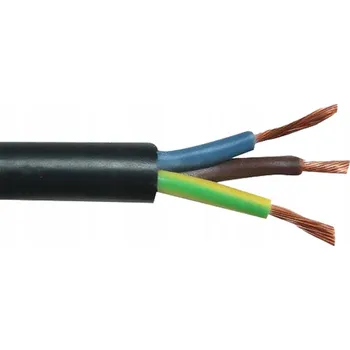 elektrický kabel KABEL CYKY gumový 300/500V 3x1,5mm - prodej po metrech