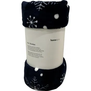 deka Vánoční deka home&you 150x200 cm tmavě modrá