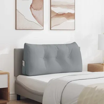 Polštář na záda Světle šedá 100 x 24 x 50 cm textil
