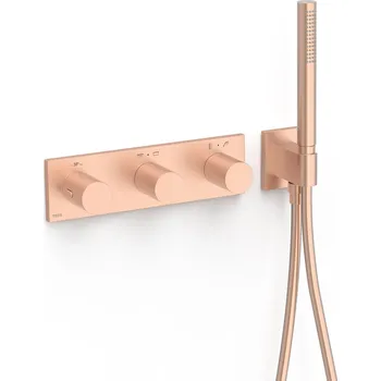 Vodovodní baterie TRES Vanová/sprchová souprava B-SYSTEM, matné růžové zlato 30735401OPM