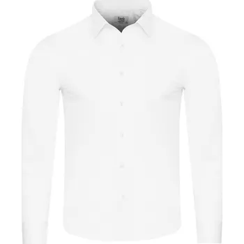 Pánská košile ESPADA - PÁNSKÁ KOŠILE BIAŁY 60/40 ležérní střih slim fit bílá dárek