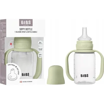 dudlíky Plastová láhev BIBS 150 Ml antikoliková 6m+ dudlík silikon bez BPA Sage