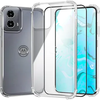 Pouzdro na mobilní telefon Zadní Kryt Hello Case pro Motorola Moto G34 bezbarvé