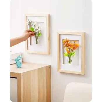 Váza Dekorativní váza Baffect malá s rámem na obrázek, malá skleněná nástěnná váza, skleněné vázy na