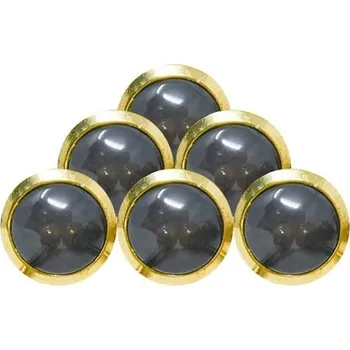 Sada 6 dekorativních mosazných a pryskyřičných úchytek Ajuny pro zásuvky, skříňky, zásuvky a bytový