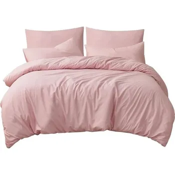 Prostěradlo RUIKASI Ložní souprava 220x240 růžová 3dílná - světle růžové ložní prádlo z mikrovlákna Oeko-TEX,
