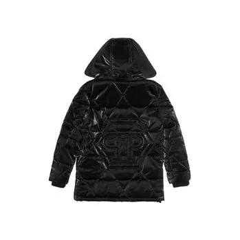 PHILIPP PLEIN Vatovaná bunda 19737 Černá Regular Fit 4