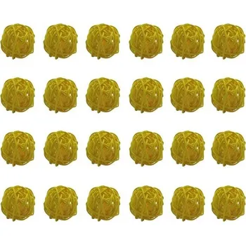 Zahradní dekorace Kidlearn 24 kusů dekorativních proutěných koulí do zahrady, na plnění váz, doplňky do bytu s vůní,