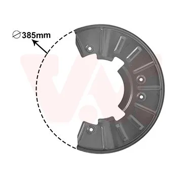 Brzdový kotouč Ochranný plech proti rozstřikování, brzdový kotouč VAN WEZEL 5846371