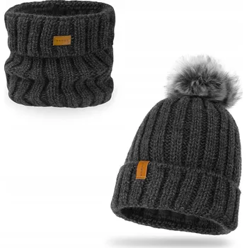 Čepice NANDY Dětská Sada Čepice a Nákrčník Teplá Zimní s Fleecem na Zimu