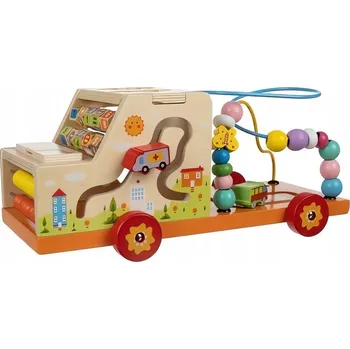 Dřevěná hračka Dřevěný Auto Třídič Stavebnice Auto 7v1 Vzdělávací Montessori hračka pro děti