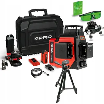 Měřící laser Křížový laser 3x360 PRO AQ3DG 30 m sada plus zelený paprsek