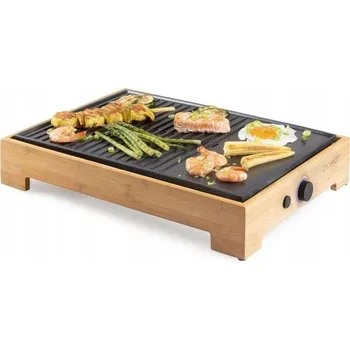 Kuchyňský gril DOMO DO9271G Elektrický gril plancha 1800W 42cm BAMBUS