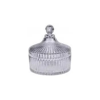 Cukřenka Cukřenka SKLENĚNÁ, dóza na cukr, bonbóny, křišťálové víko, 500 ml