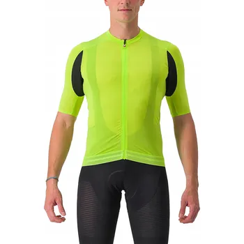 cyklistický dres Tričko CASTELLI Superleggera 3, limetkově zelená (electric lime), velikost L