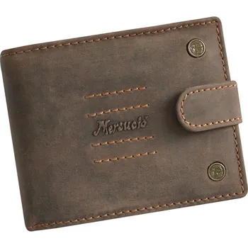 Peněženka Mercucio stylová hnědá pánská kožená peněženka se zapínáním 2911820