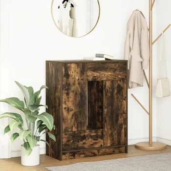 Příborník se zásuvkami a dvířky kouřový dub 73x31x90 cm