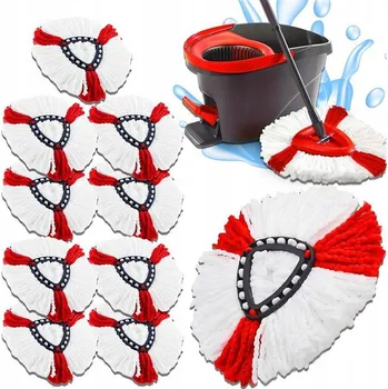 mop 10X VLOŽKA DO MOPU ROTAČNÍ MOP NÁHRADA VILEDA TURBO HLAVICE MEGA ABSORPČNÍ