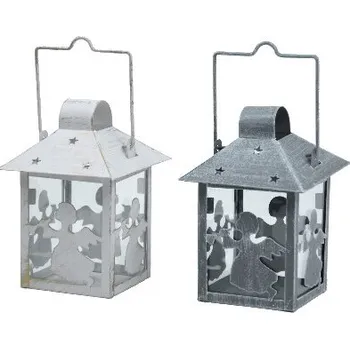 Svícen Lucerna s andělem a hvězdičkami, balení obsahuje 2 kusy!|Ego Dekor