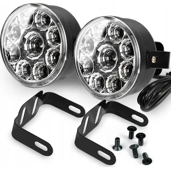 Denní svícení Denní svícení 4 SMD LED 12V homologované kulaté lampy