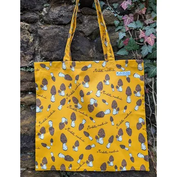 Nákupní košík Taška nejen na houby "Smrž" - hořčicová