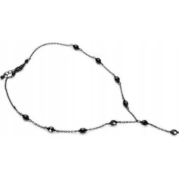 Náhrdelník Černý náhrdelník celebritka do dekoltu Jablonex