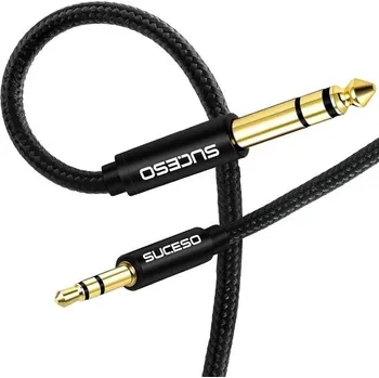 Audio kabel Audio kabel SUCESO 3,5 mm na 6,35 mm jack, adaptér 6,35 mm jack na 3,5 mm AUX, stereo audio kabel,