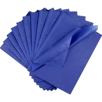 Potravinová fólie Ihaspoko 60 modrých barevných hedvábných papírů, 50×35cm průhledný papír, balicí papír na dárky pro