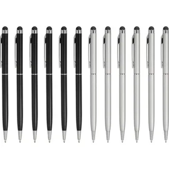 Grafický tablet Mapa zdrojů 12 ks stylusů pro dotykové obrazovky Kuličkové pero s stylusem 2 v 1 Univerzální