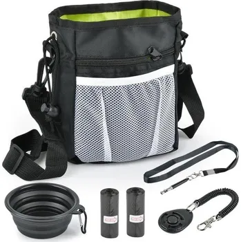 Úložný box Taška na pamlsky pro psy, kapsa na pamlsky 6 v 1 pro psy, skládací miska pro psy | klikr | dávkovač