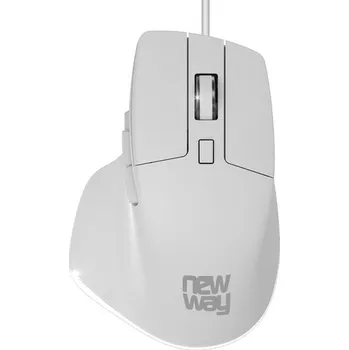 Myš NEWWAY - Vertikální myš drátová A7-1200/1800/2400/3200 DPI – Ergonomická – Tichá – Plug and Play –