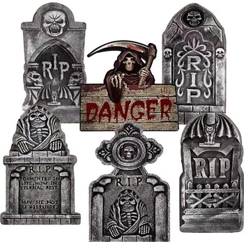 Sada halloweenských pěnových náhrobků 6ks
