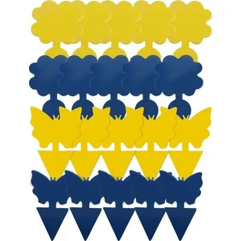 20 kusů žlutých oboustranných lapaček