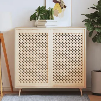 vidaXL Nábytková dvířka mřížkový design 2 ks 59,5 x 99 cm borovice [372798]